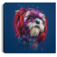 Load image into Gallery viewer, Hand Painted Shih Tzu Square Canvas .75in Frame