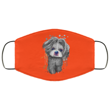 Load image into Gallery viewer, Hand painted 	Shih Tzu human Face Mask
