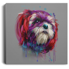 Load image into Gallery viewer, Hand Painted Shih Tzu Square Canvas .75in Frame