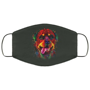 Hand painted rottweiler human Face Mask