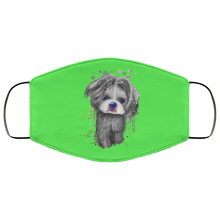 Load image into Gallery viewer, Hand painted 	Shih Tzu human Face Mask