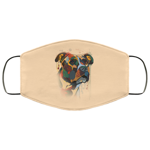 Hand painted pitbull human Face Mask