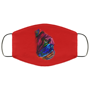 Hand painted Bull Dog human Face Mask