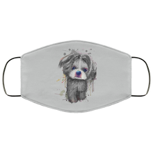 Load image into Gallery viewer, Hand painted 	Shih Tzu human Face Mask