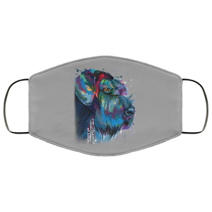 Hand painted Schnauzer human Face Mask