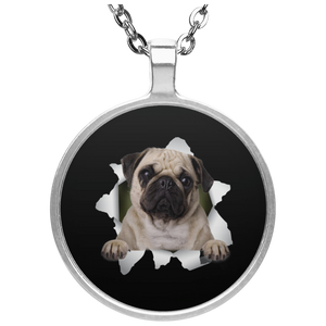 PUG 3D Circle Necklace