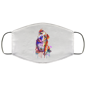 Hand painted Bull Dog human Face Mask