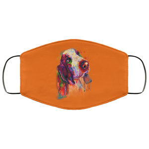 Hand painted bassethound human Face Mask