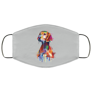 Hand painted vizsla human Face Mask