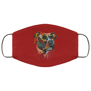 Hand painted pitbull human Face Mask