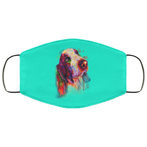 Hand painted bassethound human Face Mask