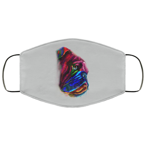 Hand painted Bull Dog human Face Mask
