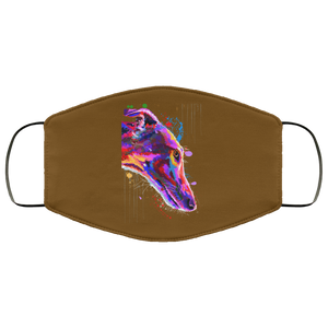 Hand painted greyhound human Face Mask