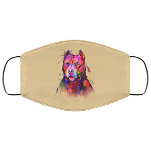 Hand painted pitbull human Face Mask