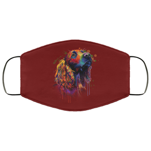 Hand painted cocker spaniel human Face Mask
