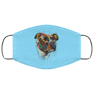 Hand painted pitbull human Face Mask