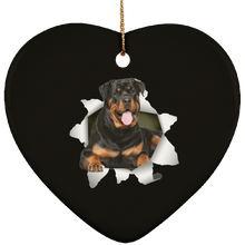 Load image into Gallery viewer, ROTTWEILER 3D Ceramic Heart Ornament