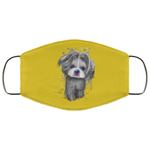 Load image into Gallery viewer, Hand painted 	Shih Tzu human Face Mask