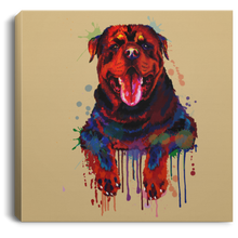 Load image into Gallery viewer, Hand Painted Rottweiler Square Canvas .75in Frame