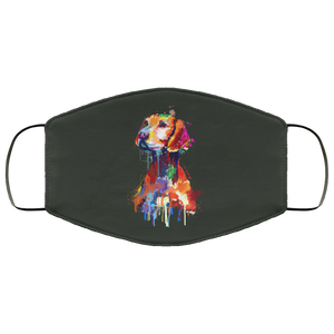 Hand painted vizsla human Face Mask