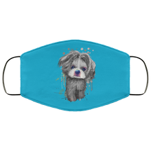 Load image into Gallery viewer, Hand painted 	Shih Tzu human Face Mask