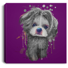 Load image into Gallery viewer, Hand Painted Shih Tzu Square Canvas .75in Frame