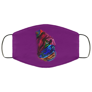 Hand painted Bull Dog human Face Mask