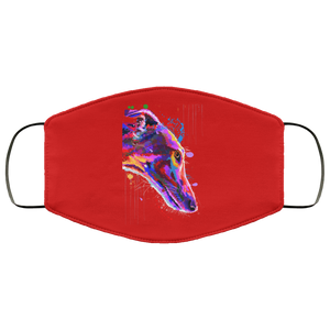 Hand painted greyhound human Face Mask