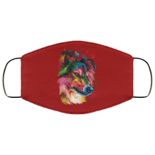 Load image into Gallery viewer, Hand painted sheltie human Face Mask