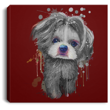 Load image into Gallery viewer, Hand Painted Shih Tzu Square Canvas .75in Frame
