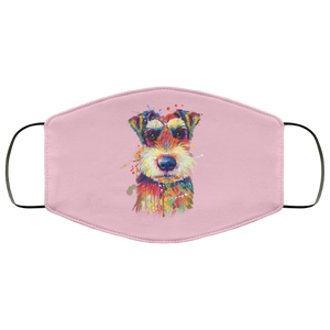 Hand painted Schnauzer human Face Mask