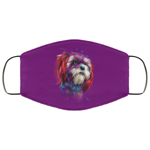 Hand painted Shih Tzu human Face Mask