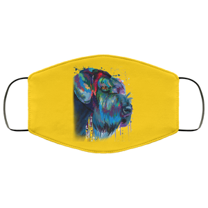 Hand painted Schnauzer human Face Mask