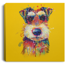 Load image into Gallery viewer, Hand Painted Schnauzer Square Canvas .75in Frame