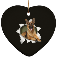 Load image into Gallery viewer, GERMAN SHEPARD 3D Ceramic Heart Ornament