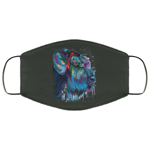 Hand painted Schnauzer human Face Mask