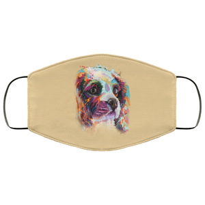 Hand painted cavalier human Face Mask