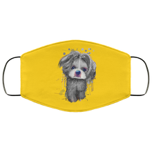 Load image into Gallery viewer, Hand painted 	Shih Tzu human Face Mask