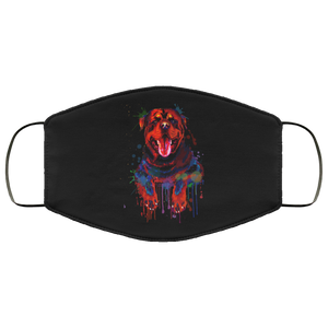 Hand painted rottweiler human Face Mask