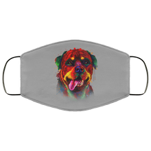 Load image into Gallery viewer, Hand painted rottweiler human Face Mask