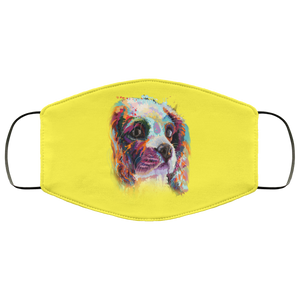 Hand painted cavalier human Face Mask