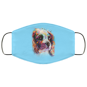 Hand painted cavalier human Face Mask