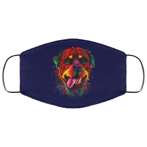 Hand painted rottweiler human Face Mask