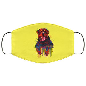 Hand painted rottweiler human Face Mask