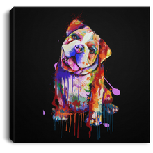 Load image into Gallery viewer, Hand Painted Bull Dog Square Canvas .75in Frame