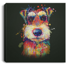 Load image into Gallery viewer, Hand Painted Schnauzer Square Canvas .75in Frame