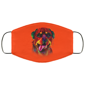 Hand painted rottweiler human Face Mask