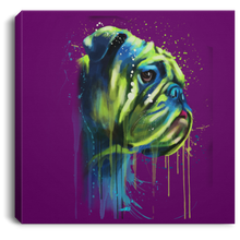 Load image into Gallery viewer, Hand Painted Bull Dog Square Canvas .75in Frame