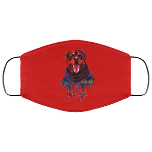 Hand painted rottweiler human Face Mask