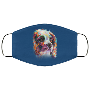 Hand painted cavalier human Face Mask